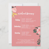 トロピックのような暑いバチェロレッテ週末パーティー 招待状 (裏面)