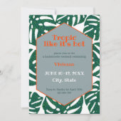 トロピックのような暑い熱帯バチェロレッテ週末 招待状 (正面)