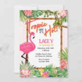 トロピックのような暑い、夏のプールパーティー、ビーチ 招待状 (正面)
