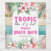 トロピックのような熱いバチェロレッテ ワインラベル (シングルラベル)