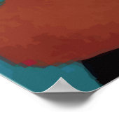 トロピックの女の子。美しいアフリカの女性。ブラック ポスター (角)