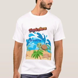 トロピックアウラ・ブリーズ・トロピカルビーチ・タートルTシャツ Tシャツ