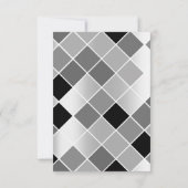 トロピックアクア白黒フレームグリーン誕生日ブライダル 招待状 (裏面)