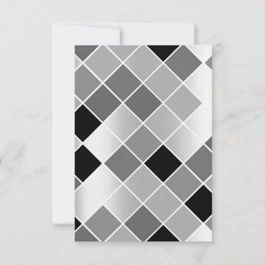 トロピックアクア白黒フレームグリーン誕生日ブライダル 招待状 (裏面)