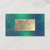 トロピックゴールドフォイルボタニカルハーブ自然療法 名刺 (裏面)