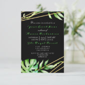 トロピックジャングル白黒ストライプパーティー枠 招待状 (スタンド正面)