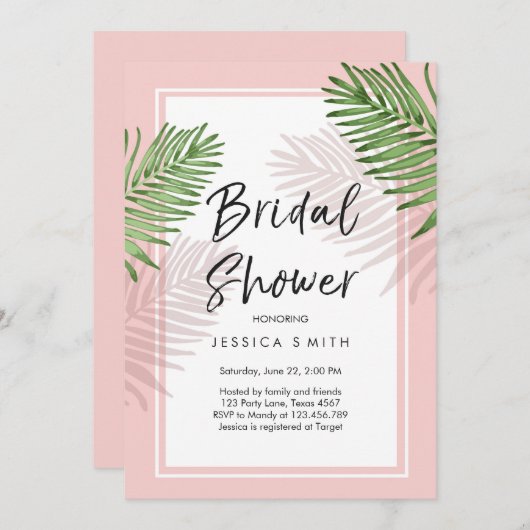 トロピックスブライダルシャワー招待状トロピカルハワイ 招待状 (正面/裏面)