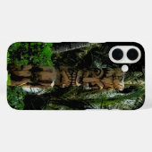 トロピックビーチティキ図解入りの、写真付きのハワイアン Case-Mate iPhoneケース (裏面 (横))