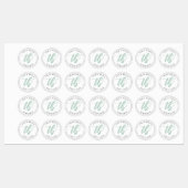 トロピックブリーズティール(緑がかった色)ミント&ピンクカンパニーロゴ ラベル (シート)