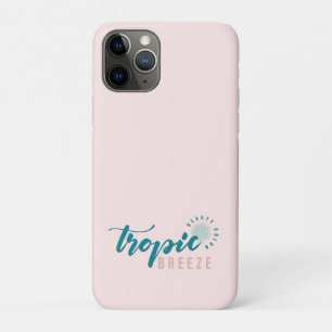 トロピックブリーズティール（緑がかった色）ミント&ピンクカンパニーロゴ iPhone 11 PROケース