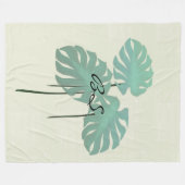 トロピックールクファンキーリーフ追加イニシャル毛布 フリースブランケット (正面(横))