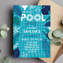 トロピックールクプールボーイ誕生日招待状