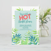 トロピック熱いブライダルはっきりしたシャワーの招待 招待状 (スタンド正面)