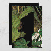 トロピック葉旗、緑のジャングル植物と黄金 シーズンカード (正面/裏面)