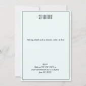 トロピック退職イベントパーティーカップルズ 招待状 (裏面)