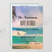 トロピック退職イベントパーティーカップルズ 招待状 (正面/裏面)