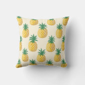 トロピック金ゴールドパイナップルイエローヒューズ クッション (裏面)