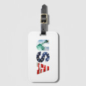 トロピック USA ライク イッツ ホット ポータブル ラゲッジタグ (正面縦)