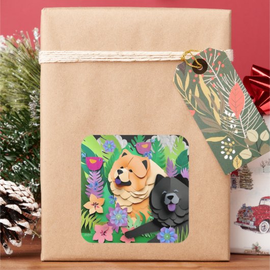 トロピックTANGOレッドブラックチャウ スクエアシール (クリスマス)