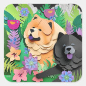 トロピックTANGOレッドブラックチャウ スクエアシール (正面)