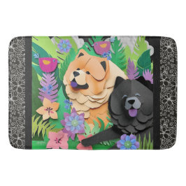 トロピックTANGOレッドブラックチャウ バスマット