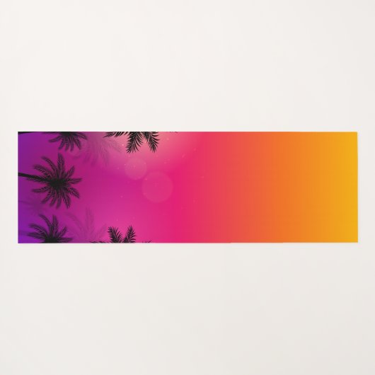 トロピッグラデーションクサマーナイトビブ名前をカスタムする ヨガマット (裏面(横))