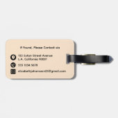 トロピッスタイリッシュクガーリーウォーター色フラワーモノグラム ラゲッジタグ (裏面横)