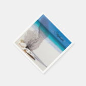 トロピッパーソナライズされたクシェルコーラルカクテルナプキンス スタンダードカクテルナプキン (角)