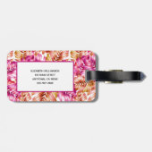 トロピッパーソナライズされたクスタイリッシュパーム ラゲッジタグ (裏面横)