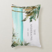 トロピッパーソナライズされたクパーム離れツリービーチ アクセントクッション (正面(垂直))