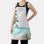 トロピッパーソナライズされたクパーム離れツリービーチ エプロン (インサイチュ)