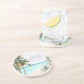 トロピッパーソナライズされたクパーム離れツリービーチ コースター (側面)