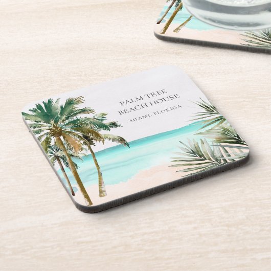 トロピッパーソナライズされたクパーム離れツリービーチ コースター (左側)
