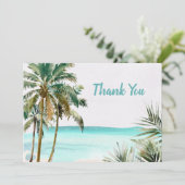 トロピッパーソナライズされたクパーム離れツリービーチ サンキューカード (スタンド正面)