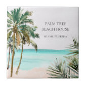 トロピッパーソナライズされたクパーム離れツリービーチ タイル (正面)