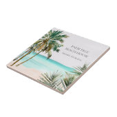 トロピッパーソナライズされたクパーム離れツリービーチ タイル (側面)