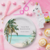 トロピッパーソナライズされたクパーム離れツリービーチ ペーパープレート (パーティー)