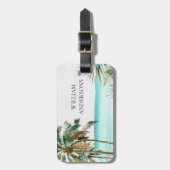 トロピッパーソナライズされたクパーム離れツリービーチ ラゲッジタグ (正面縦)