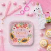 トロピッパーソナライズされたク柑橘類ブライダルシャワー ペーパープレート (パーティー)