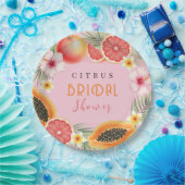 トロピッパーソナライズされたク柑橘類ブライダルシャワー ペーパープレート (パーティー)