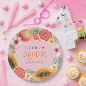 トロピッパーソナライズされたク柑橘類ブライダルシャワー ペーパープレート (パーティー)