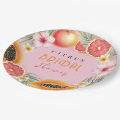 トロピッパーソナライズされたク柑橘類ブライダルシャワー ペーパープレート (アングル)