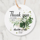 トロピッパーソナライズされたク結婚のギフトカスタムウェディング フェイバータグ (裏面)