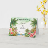 トロピッパーソナライズされたク結婚・グリーティング・カード カード (黄色い花)