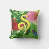 トロピッパーソナライズされたク離れ植物性ジャングルカエル クッション (正面)