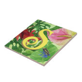 トロピッパーソナライズされたク離れ植物性ジャングルカエル タイル (側面)