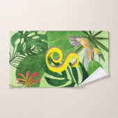 トロピッパーソナライズされたク離れ植物性ジャングルカエル ハンドタオル (ハンドタオル)