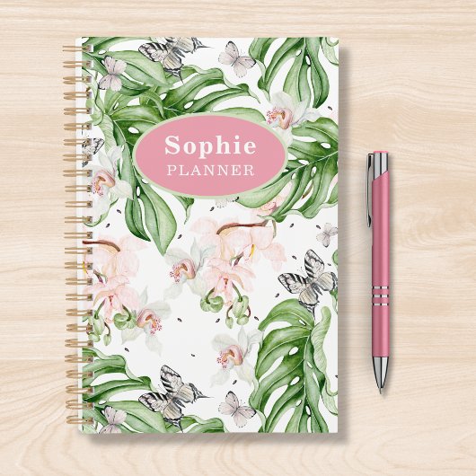 トロピッパーソナライズされたク・ウォーター・カラー・フローラガーリー プランナー手帳