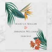 トロピッファンシーク結婚ス ワインラベル (シングルラベル)