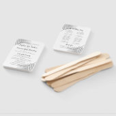 トロピッミニマルクシルバーパームリーフ結婚式 プログラム ハンドファン (組立なし)